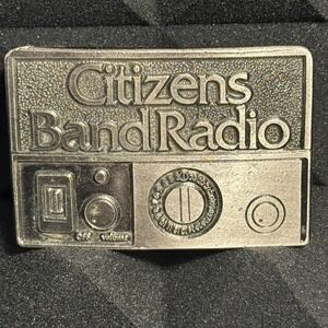 Citizens Band Radio Belt Buckle CB Radio‎ Vintage Style Novelty Metal 1975